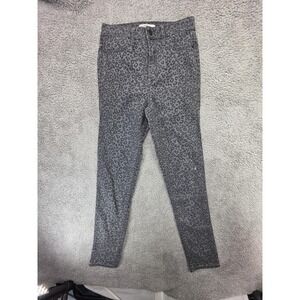 Abercrombie & Fitch Jeggings Womens Size 4 Gray Leopard Print Skinny High Rise
